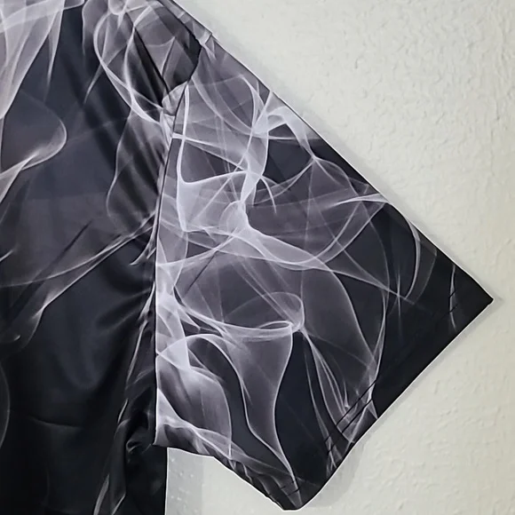 Grey Flame Smoke Luxury Graphic Mens Tee Shirt Dri Fit Tshirt Size 2XL - Picture 13 of 15
